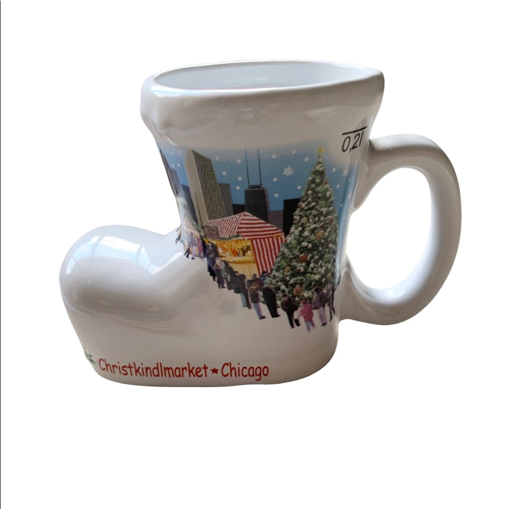 Christkindlmarket Chicago 2012 Boot Mug Daley Plaza, Angel, Picasso Sculpture